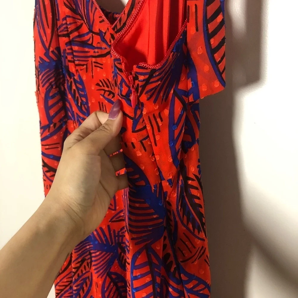 Alexis x Target Orange floral asymmetrical dress size M - Picture 6 of 11